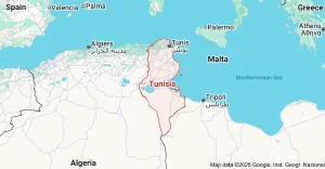 نقشه تونس کجاست