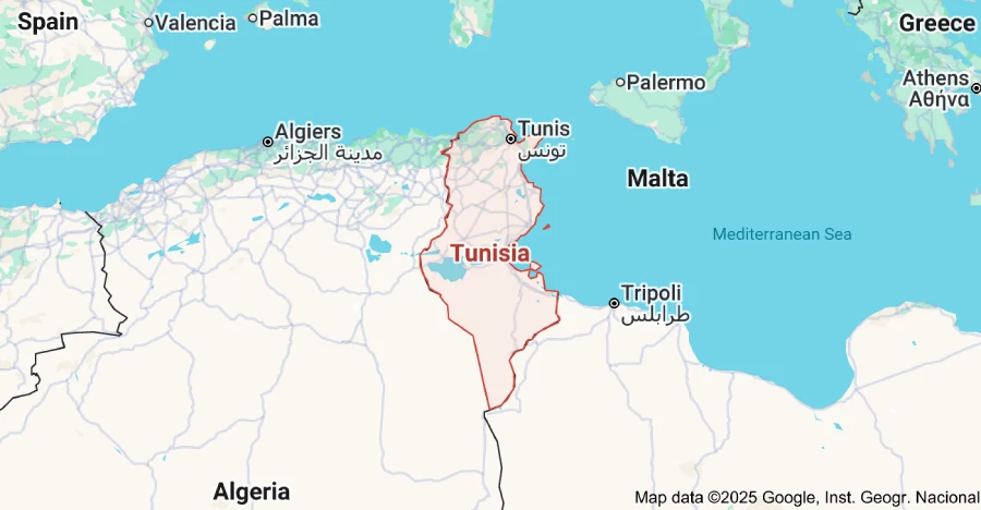 نقشه تونس کجاست